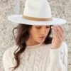 Faux Suede Fedora Hat