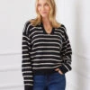 Stripe Polo Sweater
