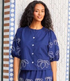 Embroidered Puff Sleeve Shirt 17 Embroidered Puff Sleeve Shirt -Karen Kane Store 15C023A8 B583 4F30 88FF FC8D15D50D0D