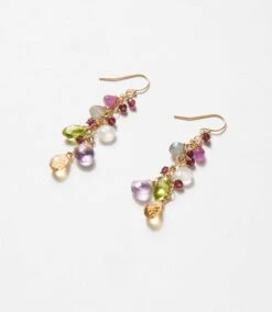 Multi Gemstone Cluster Earrings -Karen Kane Store 1867843C 5FB2 4399 B2E7 B57765DD77CA