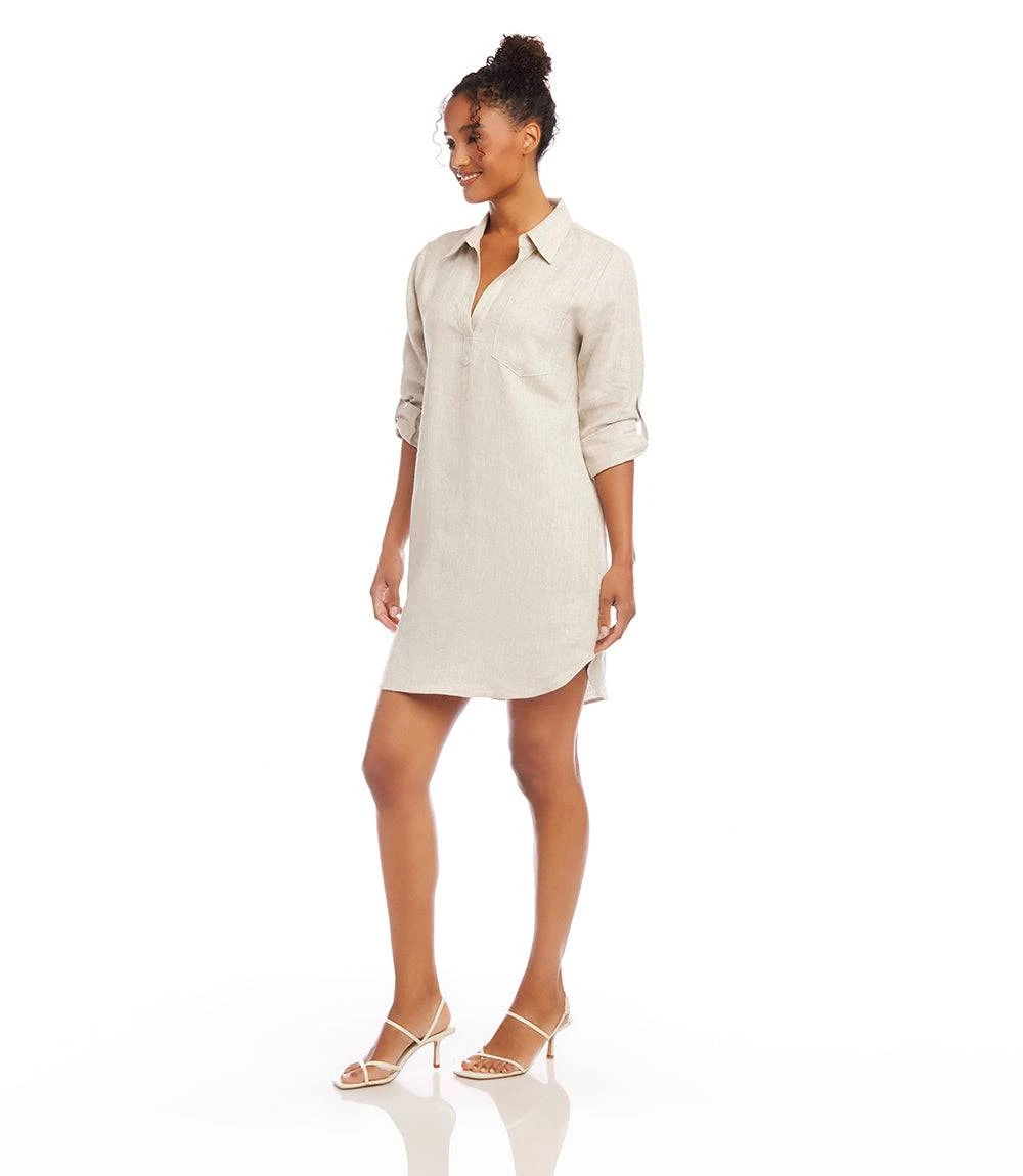 Roll Tab Linen Shirtdress 6 Roll Tab Linen Shirtdress - Image 6