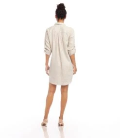 Roll Tab Linen Shirtdress 15 Roll Tab Linen Shirtdress -Karen Kane Store 1L01560 OAT karenkane 2025 Spring 00 3