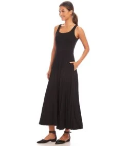 Sleeveless Flare Midi Dress 7 Sleeveless Flare Midi Dress -Karen Kane Store 1L13030 BLK karenkane 2025 Spring 00 2