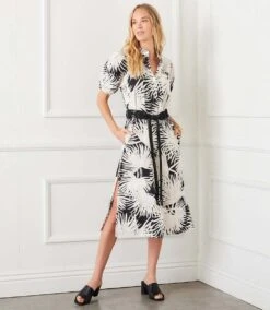 Puff Sleeve Midi Shirtdress 10 Puff Sleeve Midi Shirtdress -Karen Kane Store 1L20600 PRT karenkane 2025 Spring 00