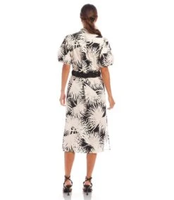 Puff Sleeve Midi Shirtdress 9 Puff Sleeve Midi Shirtdress -Karen Kane Store 1L20600 PRT karenkane 2025 Spring 00 3