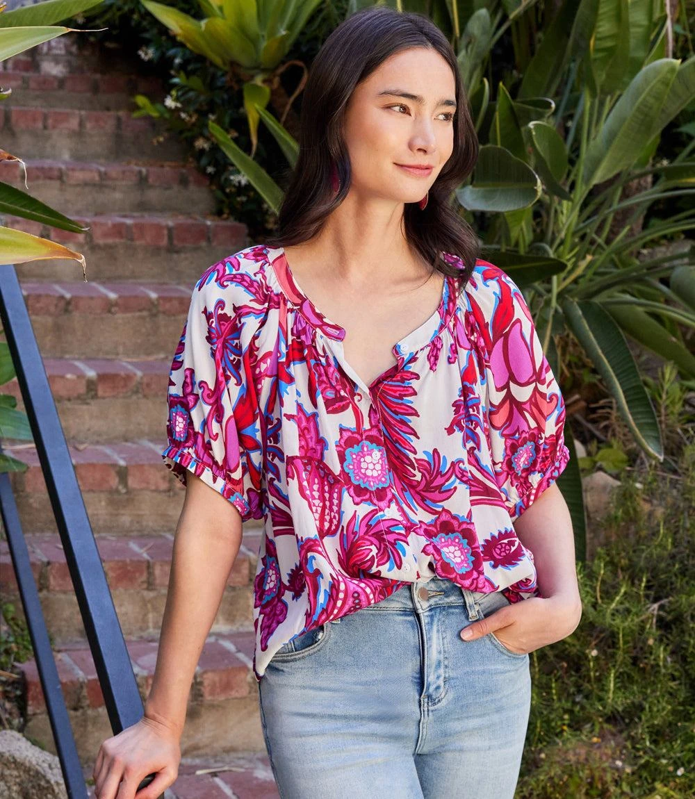 Short Sleeve Peasant Top 1 Short Sleeve Peasant Top