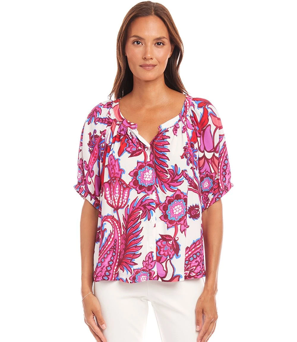 Short Sleeve Peasant Top 3 Short Sleeve Peasant Top - Image 3