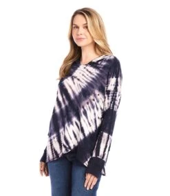 Petite Size Asymmetric Hem Hoodie 9 Petite Size Asymmetric Hem Hoodie -Karen Kane Store 1L24013P TD karenkane 2024 winter 00 2