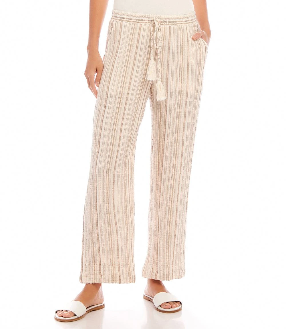 Metallic Stripe Drawstring Ankle Pants 2 Metallic Stripe Drawstring Ankle Pants - Image 2