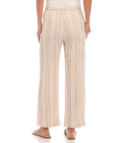 Metallic Stripe Drawstring Ankle Pants 8 Metallic Stripe Drawstring Ankle Pants -Karen Kane Store 1L24601 STP karenkane 2025 Spring 00 3