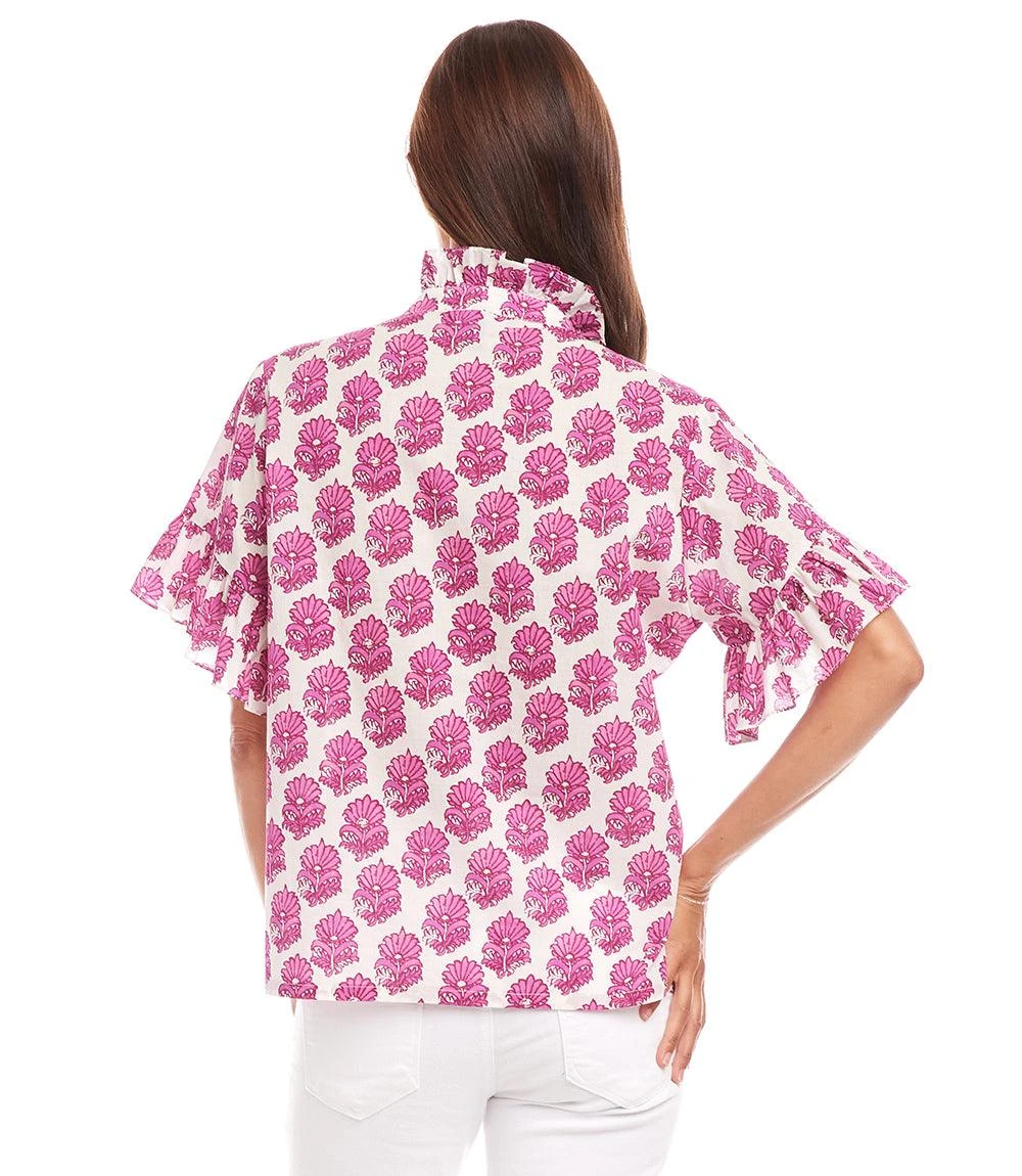 Short Sleeve Ruffle Trim Top 5 Short Sleeve Ruffle Trim Top - Image 5