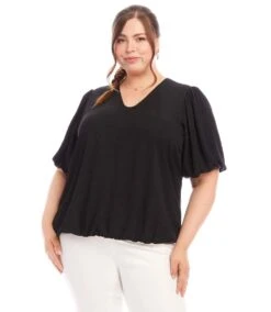 Plus Size Puff Sleeve Top