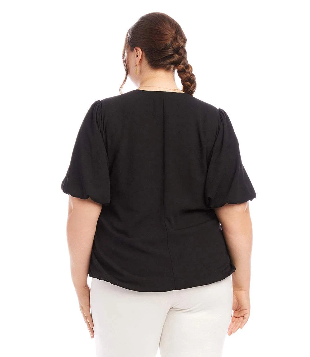 Plus Size Puff Sleeve Top 3 Plus Size Puff Sleeve Top - Image 3