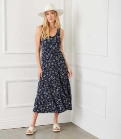 Sleeveless Tiered Midi Dress