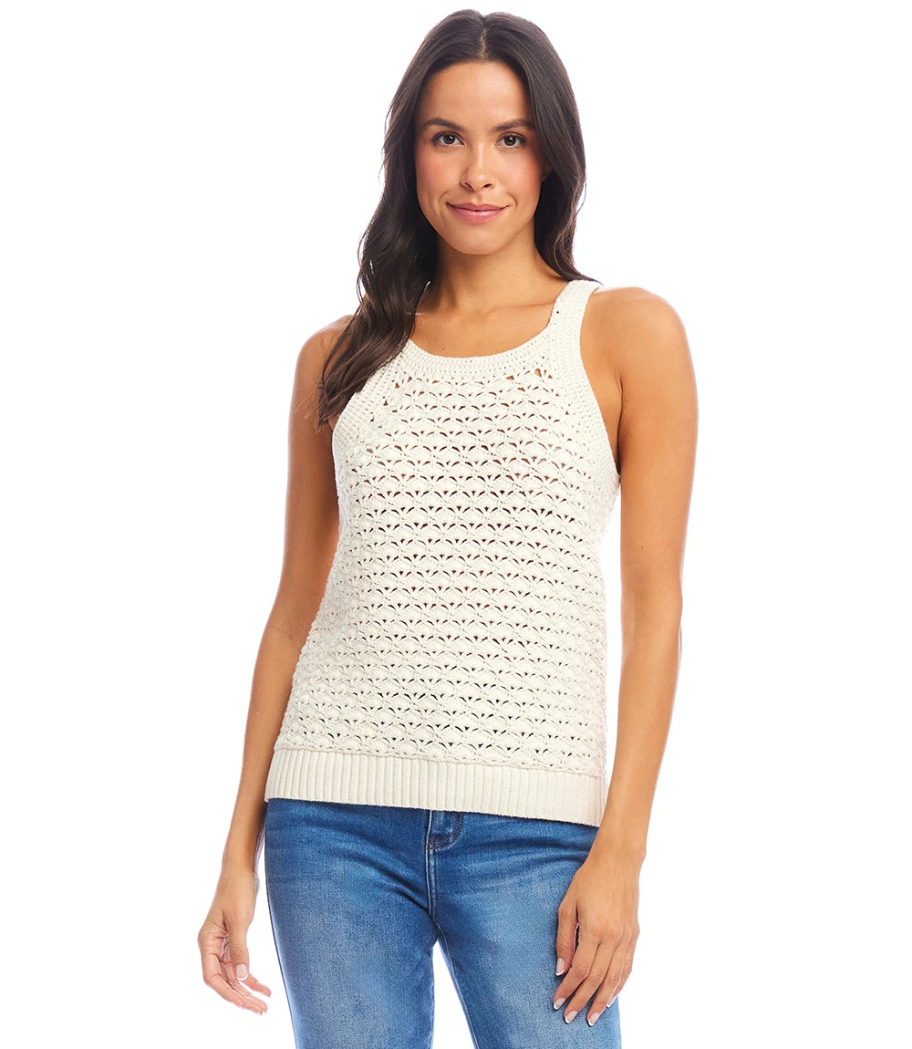 Sleeveless Crochet Sweater 2 Sleeveless Crochet Sweater - Image 2