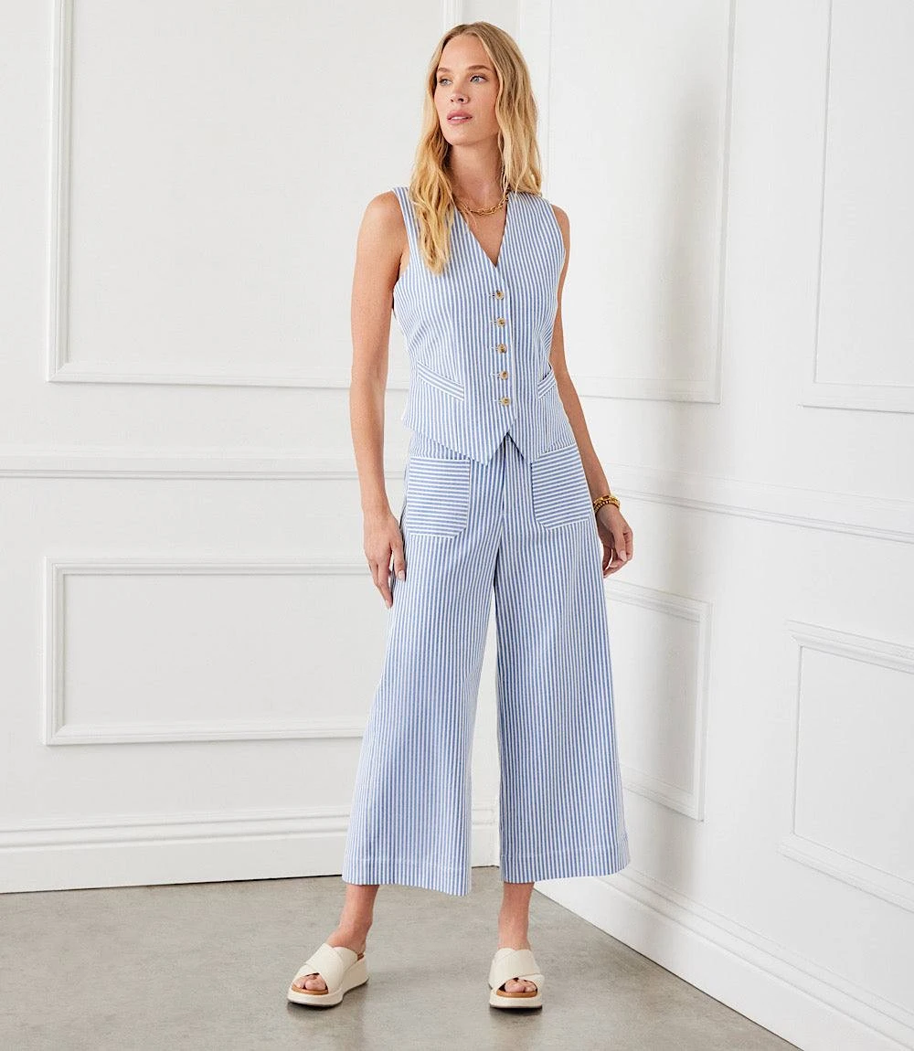 Stripe Cropped Pants 2 Stripe Cropped Pants - Image 2