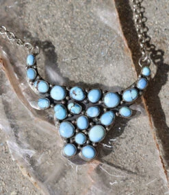 Golden Hill Longhorn Turquoise Pendant Necklace -Karen Kane Store 2J9A0948 2