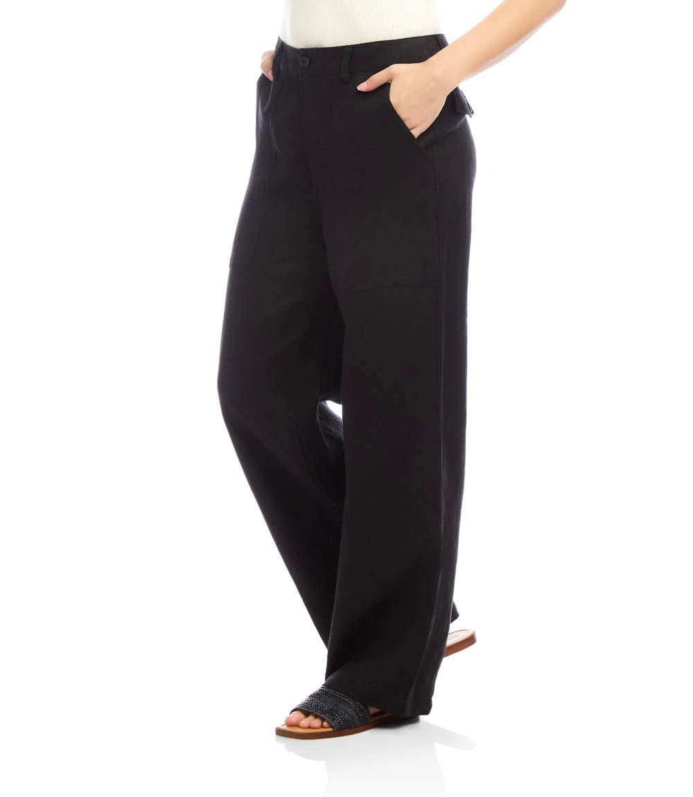 Linen Wide-Leg Trousers 2 Linen Wide-Leg Trousers - Image 2