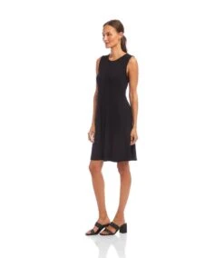 Petite Size Sleeveless Fit & Flare Dress -Karen Kane Store 2L14014P BLK karenkane 2025 Summer 00 2