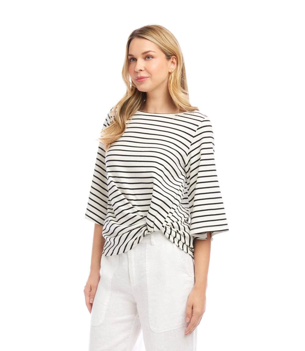 Stripe Flare Sleeve Pick-Up Top 3 Stripe Flare Sleeve Pick-Up Top - Image 3