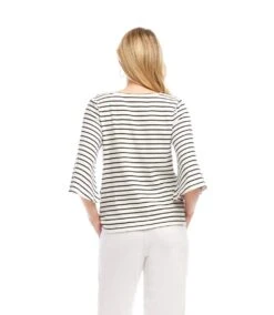 Stripe Flare Sleeve Pick-Up Top 9 Stripe Flare Sleeve Pick-Up Top -Karen Kane Store 2L20402 WWB KK 2025 Summer 00 3