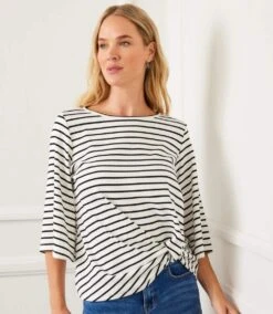 Stripe Flare Sleeve Pick-Up Top 10 Stripe Flare Sleeve Pick-Up Top -Karen Kane Store 2L20402 WWB KK 2025 Summer 00 5