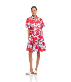 Puff Sleeve Tiered Shirtdress -Karen Kane Store 2L22400 PRT karenkane 2025 Summer 00 1