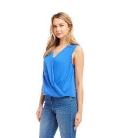 Sleeveless Drape Front Top -Karen Kane Store 2L25044 CFB KK 2025 Summer 00 2