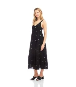 Sleeveless Embroidered Tiered Midi Dress -Karen Kane Store 2L25200 BLK KK 2025 Summer 00 5