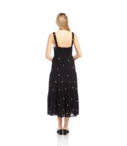 Sleeveless Embroidered Tiered Midi Dress -Karen Kane Store 2L25200 BLK KK 2025 Summer 00 7