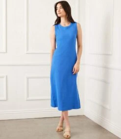 Sleeveless Ribbed Column Dress