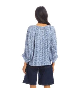 Petite Size Blouson Sleeve Top 8 Petite Size Blouson Sleeve Top -Karen Kane Store 2L28402P PRT karenkane 2025 Summer 00 4