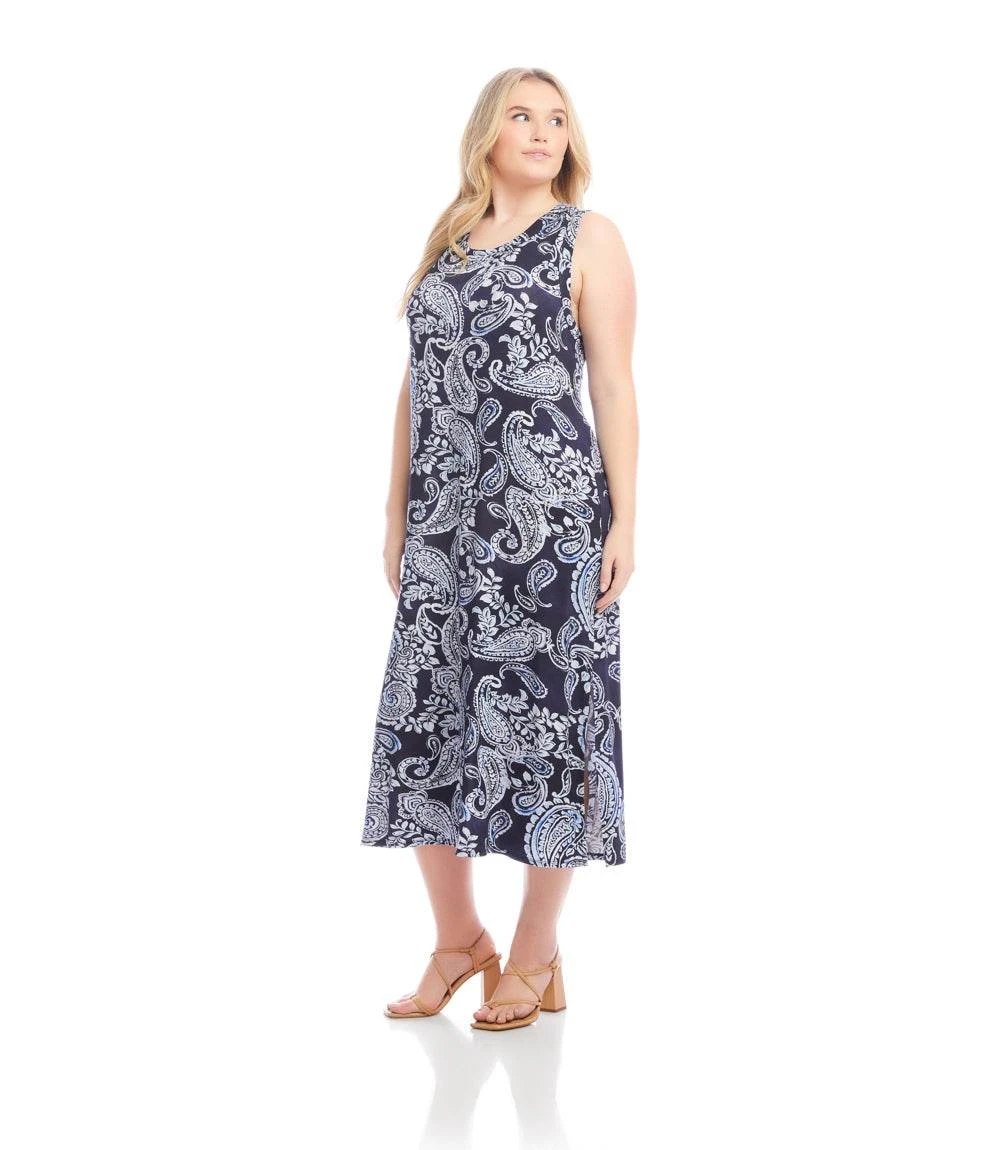 Plus Size Sleeveless Midi Dress 2 Plus Size Sleeveless Midi Dress - Image 2