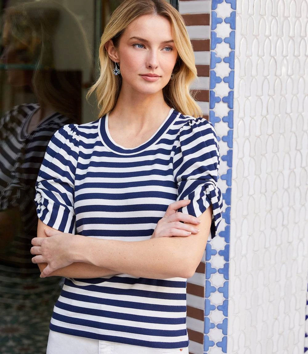 Stripe Twist-Sleeve Top 6 Stripe Twist-Sleeve Top - Image 6