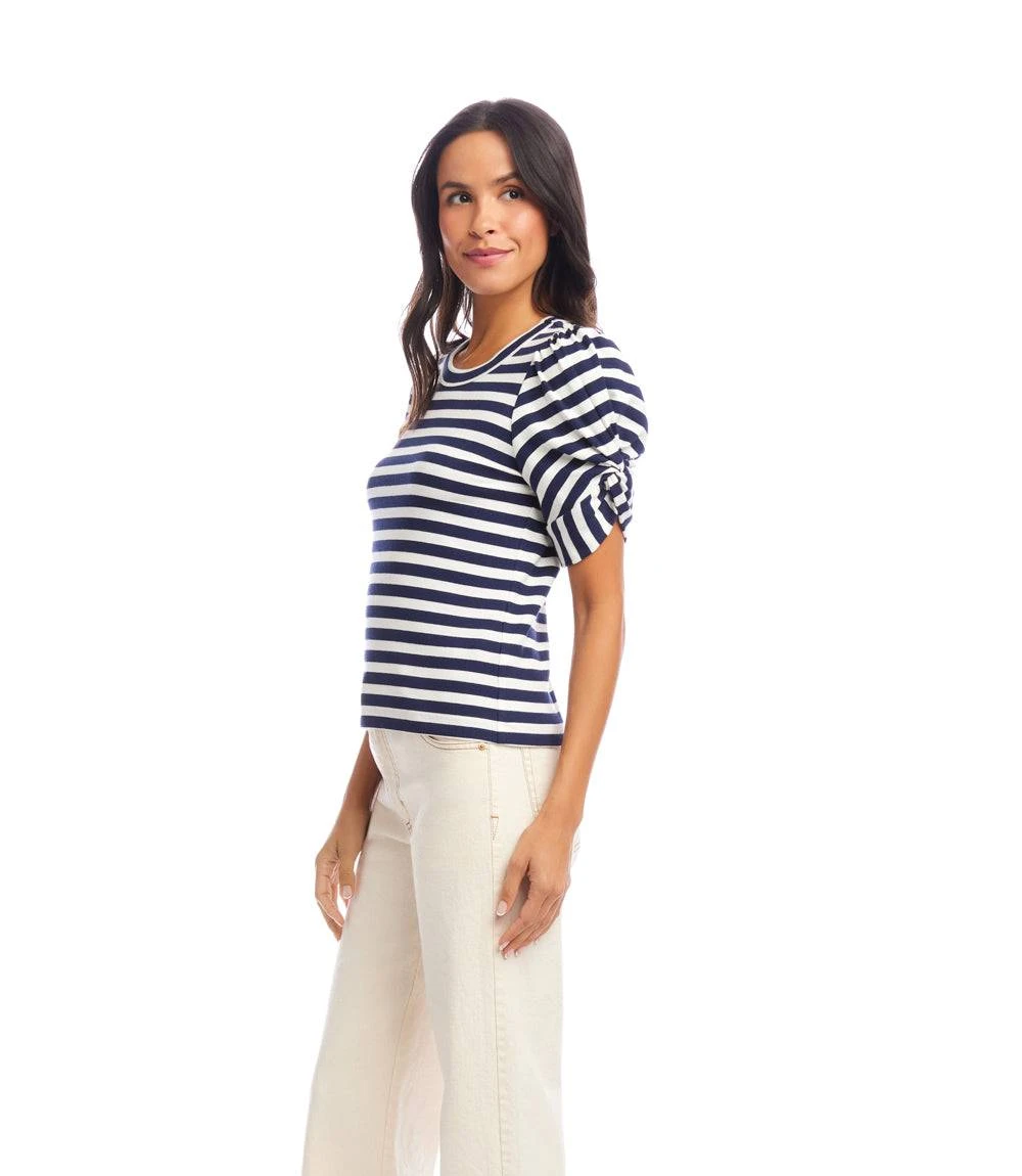 Stripe Twist-Sleeve Top 3 Stripe Twist-Sleeve Top - Image 3