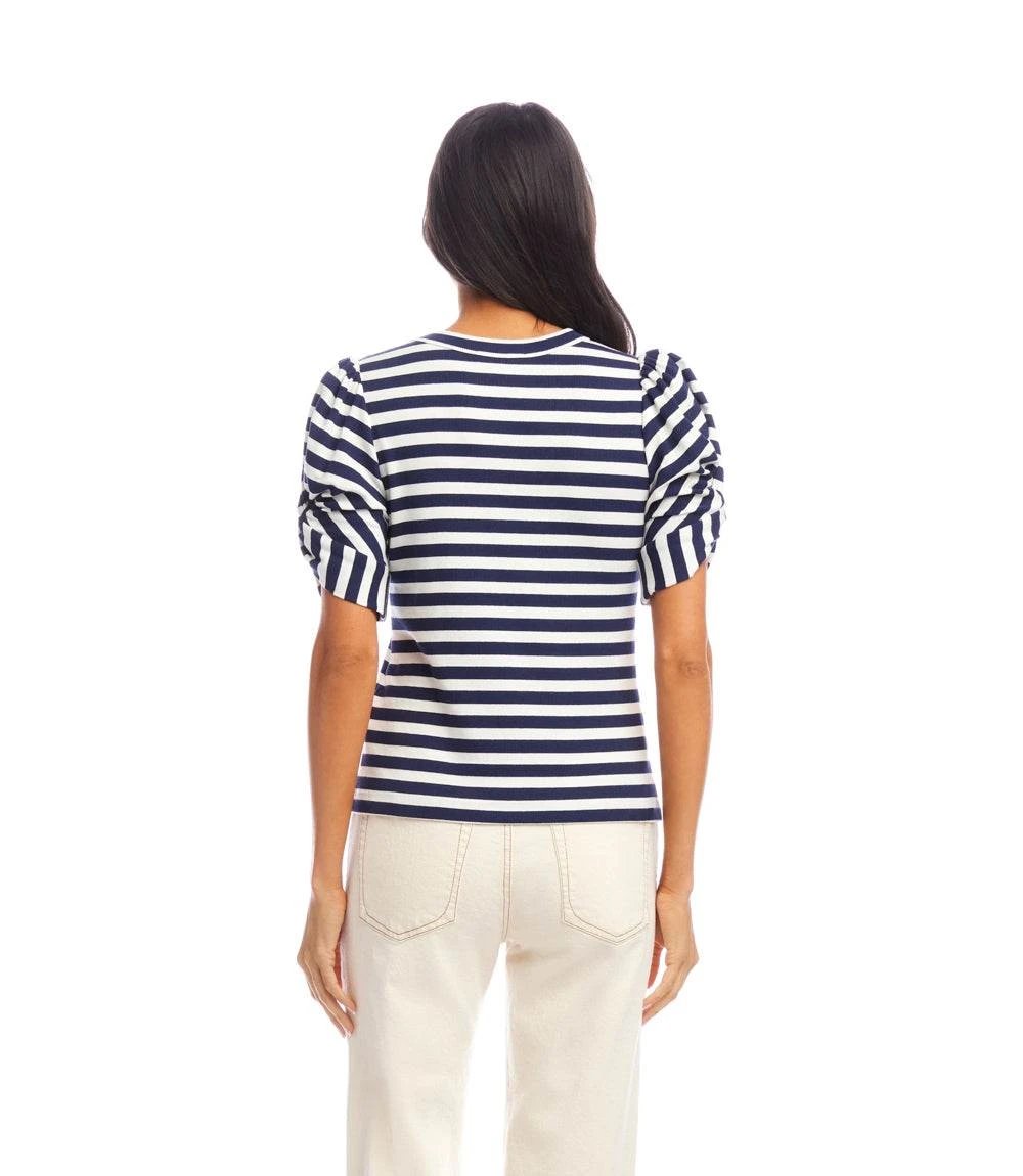 Stripe Twist-Sleeve Top 4 Stripe Twist-Sleeve Top - Image 4