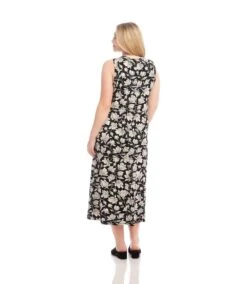 Plus Size Sleeveless V-Neck Midi Dress 7 Plus Size Sleeveless V-Neck Midi Dress -Karen Kane Store 2L31300W BLK KK 2025 Summer 00 4