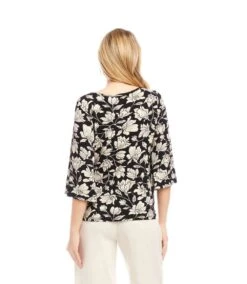 Flare Sleeve Pick-Up Top -Karen Kane Store 2L31301 BLK KK 2025 Summer 00 3