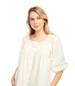 3/4 Sleeve Square Neck Button-Up Blouse -Karen Kane Store 2L70121 CRE KK 2025 Summer 00 5