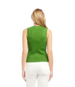 Sleeveless Ribbed Sweater Tank 8 Sleeveless Ribbed Sweater Tank -Karen Kane Store 2L89107 GRE KK 2025 Summer 00 3