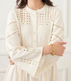 Flare Sleeve Embroidered Tiered Dress 12 Flare Sleeve Embroidered Tiered Dress -Karen Kane Store 2L92605 CRE KK 2025 Summer 00 6