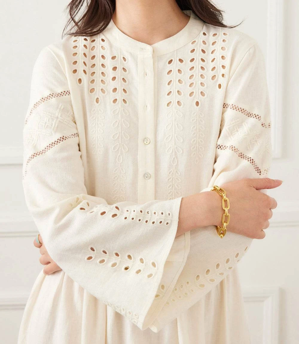 Flare Sleeve Embroidered Tiered Dress 6 Flare Sleeve Embroidered Tiered Dress - Image 6