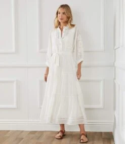 Embroidered Tiered Dress 36 Embroidered Tiered Dress -Karen Kane Store 3805F8AD 186D 457D 9341 00B9865C8D55