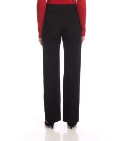Contrast Faux Leather Pocket Wide-Leg Pants -Karen Kane Store 3L09033 BLK karenkane 2025 fall 00 5