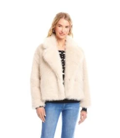 Cropped Faux Fur Jacket -Karen Kane Store 3L09902 STO karenkane 2025 fall 00 6
