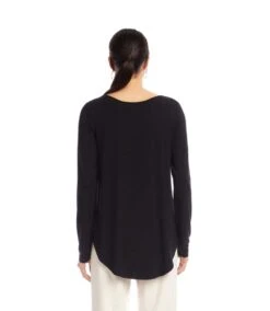 Long Sleeve Embellished Shirttail Top 15 Long Sleeve Embellished Shirttail Top -Karen Kane Store 3L13044 BLK karenkane 2025 fall 00 4