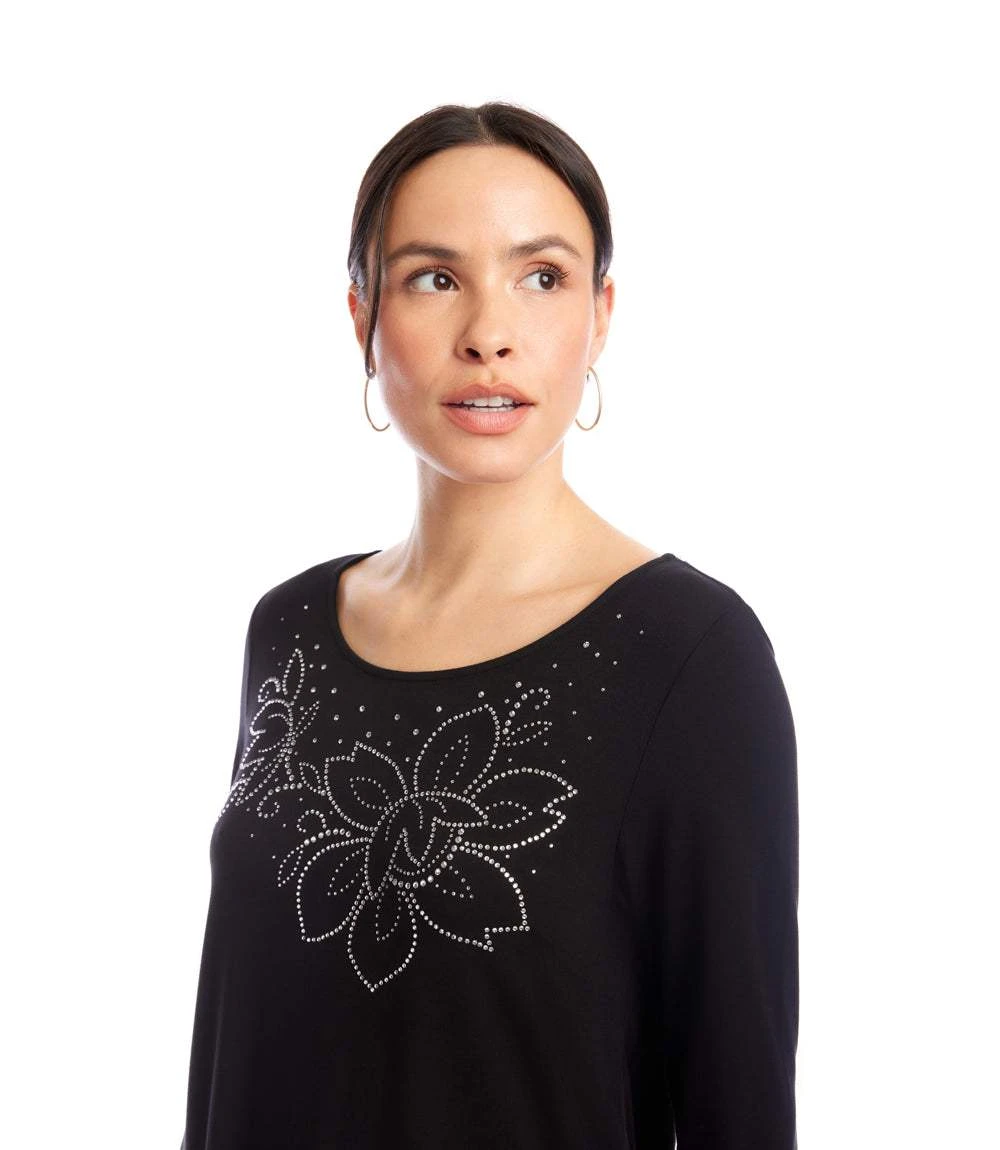 Long Sleeve Embellished Shirttail Top 8 Long Sleeve Embellished Shirttail Top - Image 8