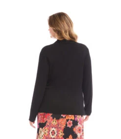 Plus Size Long Sleeve Crossover Side-Shirred Top 6 Plus Size Long Sleeve Crossover Side-Shirred Top -Karen Kane Store 3L13047W BLK karenkane 2025 fall 00 3