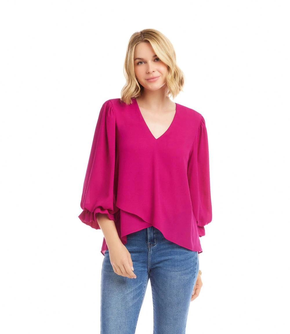 Petite Size Layered Sleeve Asymmetric Top 3 Petite Size Layered Sleeve Asymmetric Top - Image 3