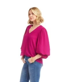Petite Size Layered Sleeve Asymmetric Top 10 Petite Size Layered Sleeve Asymmetric Top -Karen Kane Store 3L25011P MAG karenkane 2025 fall 00 4